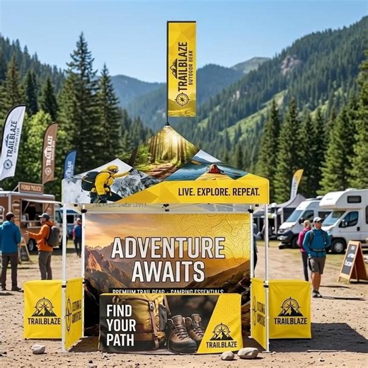 Custom 10x10 Event Tent Package Kit 4 | Complete Outdoor Event Display Solution