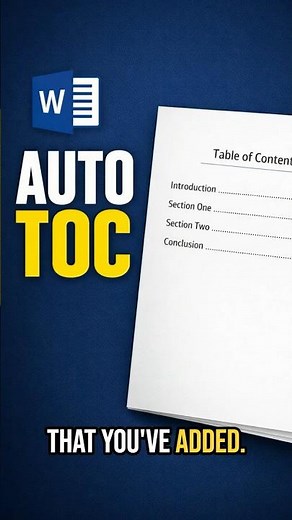How to Create a Table of Contents in Word - Quick and Easy