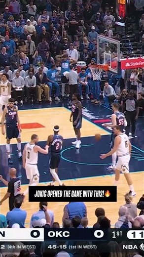 Jokic Gets the Impossible Shot to Start the Game