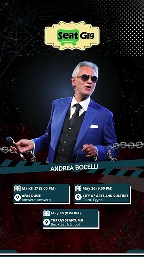 Andrea Bocelli Tour 2026