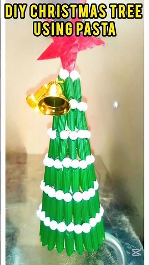 ☘️DIY Christmas Tree 🎄 | Stunning Pasta Craft Idea ♻️ | Easy & Budget Friendly #craftyideas #craft