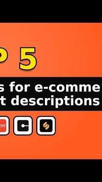 Top 5 AI Tools for E-commerce Product Descriptions