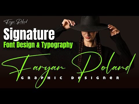 Signature Font Tutorial ✍️ | Elegant Typography Design #typography #vikdesignpsd #fonts #graphics