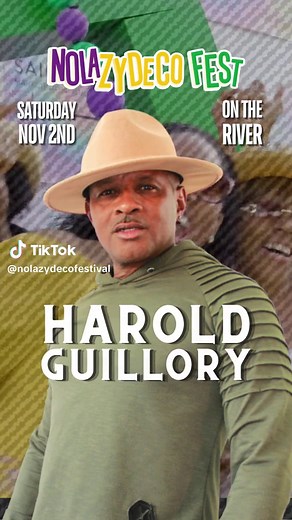 👑 Zydeco royalty takes center stage as our NOLA Zydeco Fest host! 👑 We're thrilled to announce the incomparable Harold Guillory will be keeping the party going at this year's fest! 🎉 Mr. Water, Seasoning, Meat and Roux!! Grandson of the legendary Alphonse 'Bois Sec' Ardoin, Harold's got zydeco in his blood. But he's made his own mark on the scene: 🎥 Creator of 'Louisiana Zydeco Live' TV show 🎶 Music Recording Artist & Former Rub board Player for his cousin, Chris Ardoin 🌍 World-traveling z
