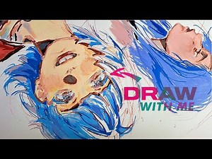 Draw with me // using acrylic markers ft. arrtx