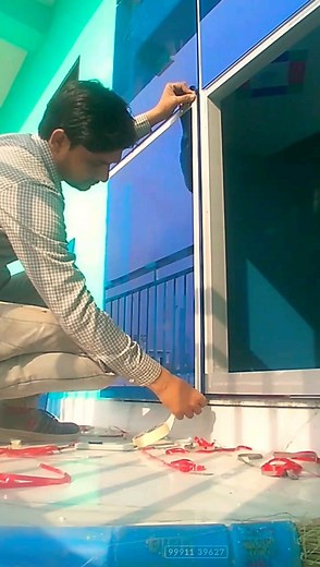 blue glass glazing work with aluminium structure $ total cost ...?