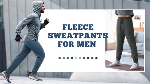 Fleece Sweatpants for Men Elastic Bottom Active Athletic Workout Jogger Pants with Pocket and Drawstring