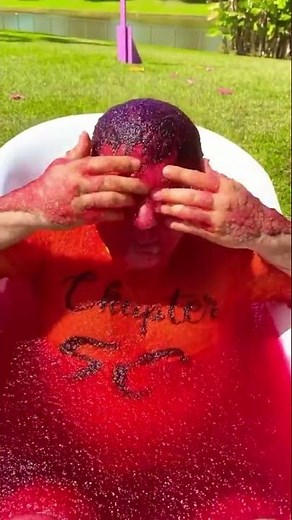 Red Jello bath 🛁 #funny #comedy #trending #viral #shorts