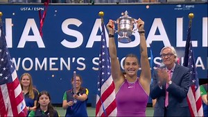 Aryna Sabalenka wins the US Open women’s final