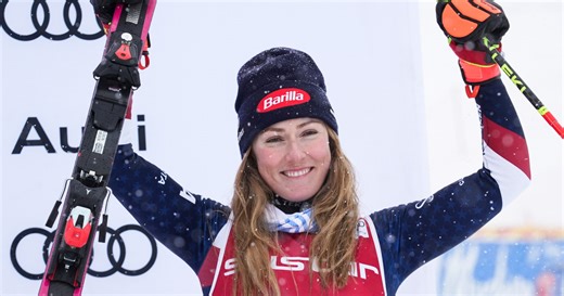 Mikaela Shiffrin sets World Cup podiums record, taking 3rd place in slalom race