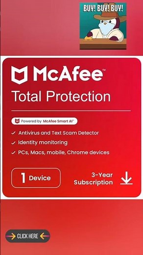 McAfee Total Protection 2025 | 1 Device, 3 Years | Antivirus Internet Security Software