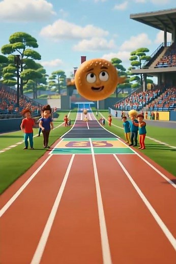 Bagel Runs a Race… and Splits in Half! 🥯😂