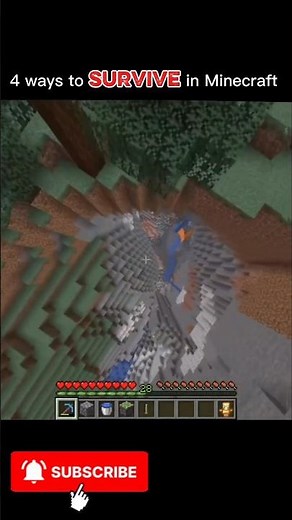 4 ways to survive 🥱🫡#shotrs #minecraft #servive #viral