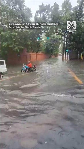 Kahabaan ng Quirino Avenue, Manila binaha. | via Dabet Panelo, BMPM | ABS-CBN News