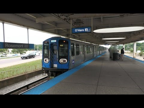 CTA Transit "L" Rail - 7000 "Series" CRRC Blue Line #7039 at Rosemont