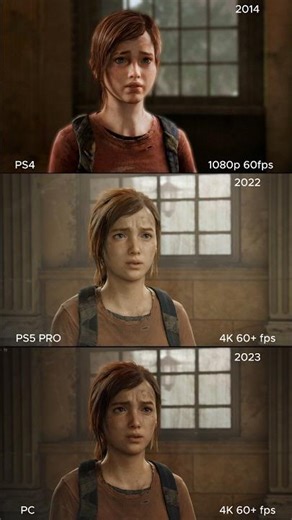 THE LAST OF US 1 REMAKE PS5 PRO VS PC VS PS4 Graphics Comparison #thelastofus #ps5pro #shorts