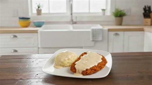How to make chicken fried steak with mashed potatoes