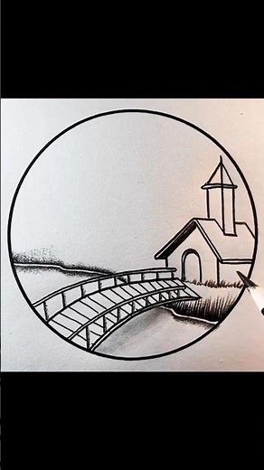 Beautiful Hill Scenery Sketching with Pencil ✏️📝 | Easy & Relaxing Drawing Tutorial | Short Video