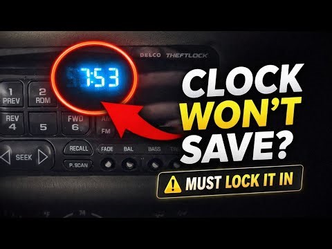 How to Set GM Radio Clock AND Make It Save (1990s–2000s Factory Stereo Fix)