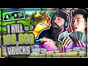 1 Kill = 100,000 V-Bucks in Fortnite w/ My Dad (Battle Royal)