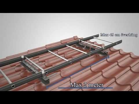 Takstege monteras på profilerat plåttak