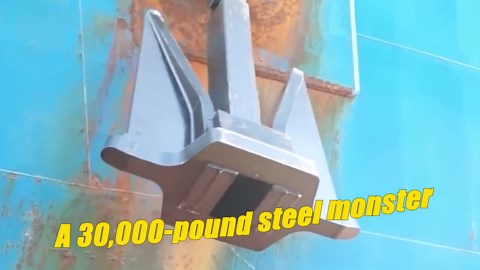 How US Navy Drops MASSIVE Aircraft Carrier Anchor at Full Speed