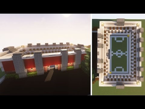How to Make Simple Football Stadium in Minecraft! | Easy Build Tutorial