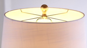 JONATHAN Y Sebastian 28.5 in. Gold Leaf Metal Trellis Table Lamp JYL3025A