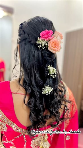 Engagement Hairstyle #bride #wedding #shadi #hairstyle #song #shorts #shortvideo #youtubeshorts #yt