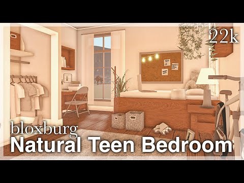 Bloxburg - Natural Teen Bedroom Speedbuild