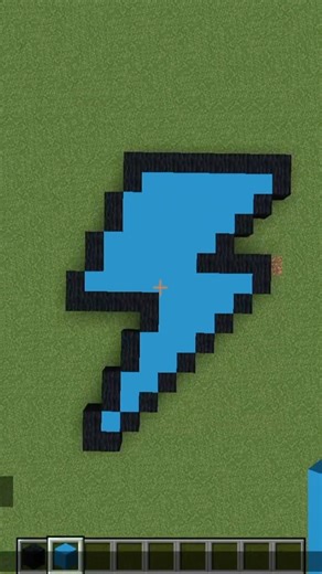 Minecraft Blue Lightning Art! #shorts