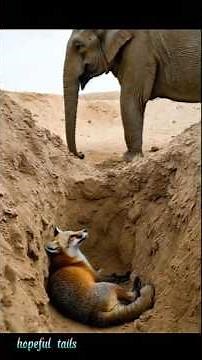 The elephant rescued the fox from the pit. #memeedit #actingchallenge #spongebob #elephant