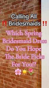 1.1K views · 63 reactions | ‼️ Calling All Bridesmaids ‼️ which gown would you hope the bride would pick for you? ❤️ #wildrosebridal #bridesmaids #bridesmaidsdresses #dress #dressinsp #wildrosebridalmtc #bride #engaged #sping #fyp | Wild Rose Bridal Mount Carmel | Facebook