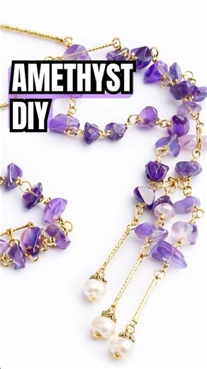 Amethyst , February Birthstone / Semi Precious Necklace Handmade
