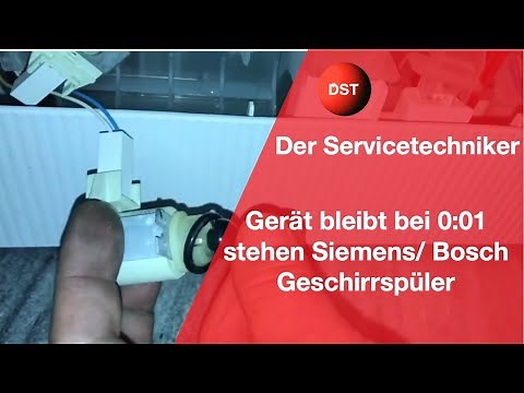Gerät bleibt bei 0:01 stehen Siemens/ Bosch Geschirrspüler ( Zusammenfassung) Der Servicetechniker