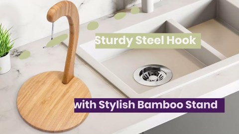 Totally Bamboo Banana Holder – Wooden Banana Stand and Hanger for Countertop Fruit Storage, Durable Bamboo Banana Hook for Even Ripening and Easy Access
