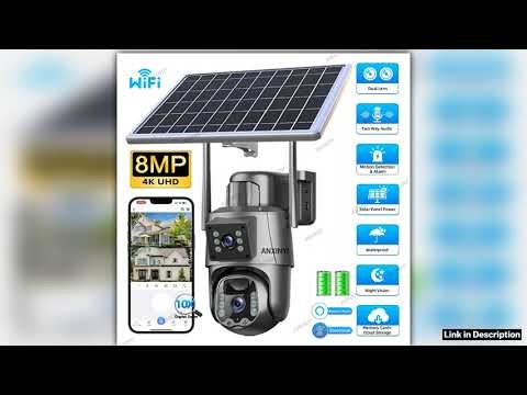4K 8MP Eseecloud Wireless Dual Video Dual Lens Waterproof Solar Powered HD IP PTZ Outdoor 24G5G WiF