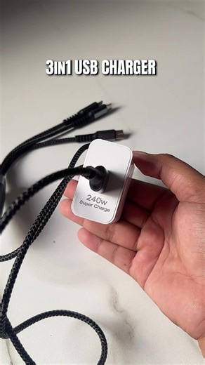 3-in-1 Fast Charger for Android and Type-C Devices