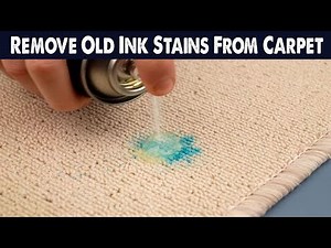How to remove old ink stains from carpet