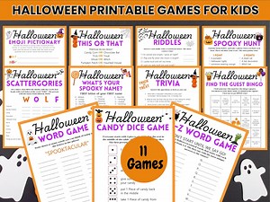 Halloween Printable Party Games | Halloween Party Games | Halloween Games for Kids Teens | Halloween Printable Activities - Etsy Australia