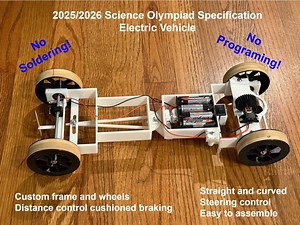 Electric Vehicle - 2025/2026 Science Olympiad Design Specs - Educational Toy - 3D Printed. - Etsy