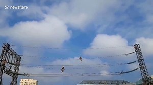 Witness the extreme duties of high-voltage power line electric workers in Vietnam