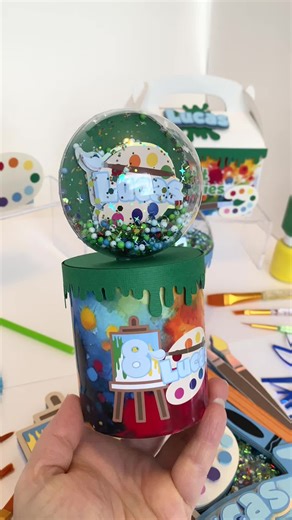 Pringles Shaker Paint Can Favors for Kids' Art Parties