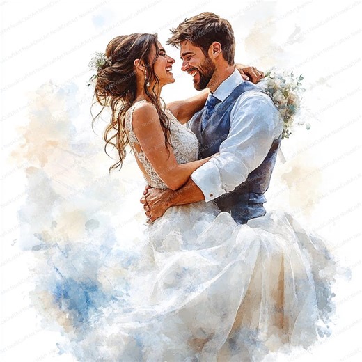 24 Bride Lift Clipart | Happy Wedding Moment Design | Printable Watercolor Clipart | High Quality Jpgs | Paper Craft | Junk Journal - Etsy