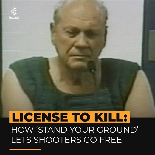 After an argument over a cell phone in a movie theater turned fatal, 71 year old Curtis Reeves claimed self defense under stand your ground Law in the #US and walked free. Fault Lines travels to #Florida and #Texas to investigate two #homicide cases in which stand your ground was used as a defense and examines how these laws impede families’ quest for justice. Watch our latest #documentary now: https://aje.io/LicenseToKill | Fault Lines | Facebook
