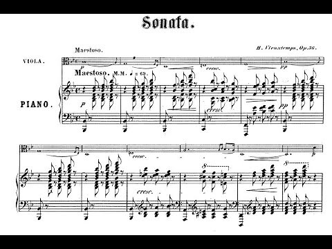 Henri Vieuxtemps, Viola Sonata in B-flat major, Op. 36 (1860) (audio+score)