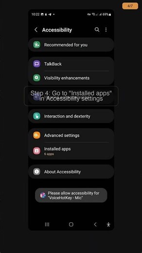 How to Enable Accessibility for VoiceHotKey on Samsung Android Step-by-Step #speechtotext #tutorial