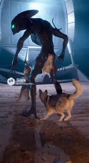 Two dogs saved a cat from the Alien #dogs #dogvideos #mars #cat #catsaved #asmr