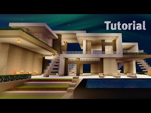 【Minecraft】How to Build a Large Modern House Tutorial