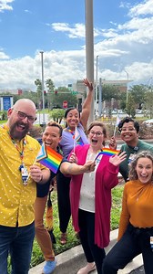 In honor of #PrideMonth, members of Moffitt Cancer Center’s team member engagement group UNITY, which celebrates LGBTQA team members and patients, raised the Progressive Pride Flag Thursday morning on the cancer center’s Magnolia campus. ➡️ Learn more: https://bit.ly/43hYOfU | Moffitt Cancer Center